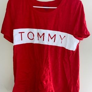 Red Tommy Hilfiger Tee